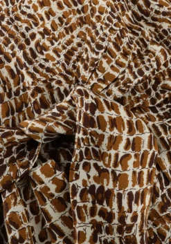 bruine second female mini jurk poline wrap dress