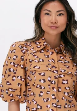 bruine second female mini jurk kalma new dress