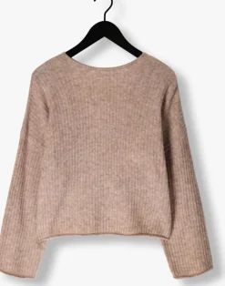 bruine second female trui ymma knit open back