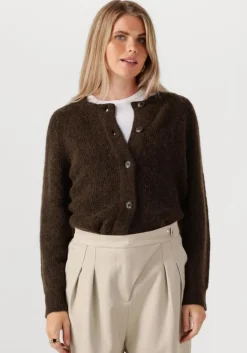 bruine selected femme vest slflulu ls knit short cardigan