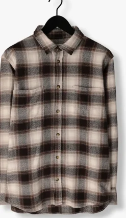 bruine selected homme overhemden slhregowen-grindle check shirt ls