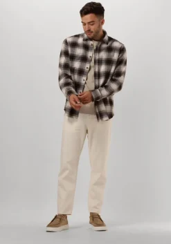 bruine selected homme overhemden slhregowen-grindle check shirt ls