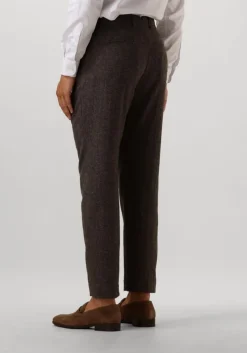 bruine selected homme pantalon slhslim-reed wool trs