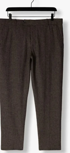 bruine selected homme pantalon slhslim-reed wool trs