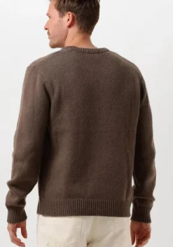 bruine selected homme trui slhcody ls knit relaxed crew neck