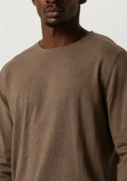 bruine selected homme trui slhberg crew neck noos