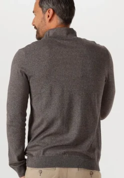 bruine selected homme trui slhberg half zip cardigan noos