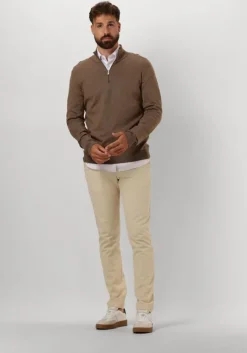 bruine selected homme trui slhberg half zip cardigan noos