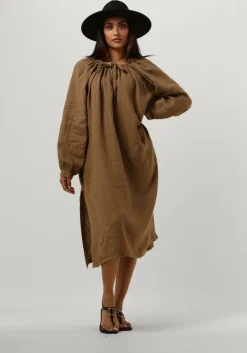 bruine semicouture midi jurk claralie