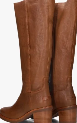 bruine shabbies hoge laarzen puk tuba