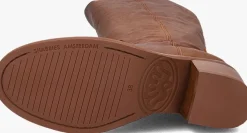 bruine shabbies hoge laarzen puk tuba