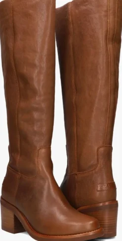 bruine shabbies hoge laarzen puk tuba