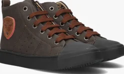 bruine shoesme hoge sneakers sh23w036