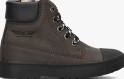 bruine shoesme hoge sneakers sw23w007