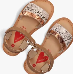 bruine shoesme platte sandalen ca25s042