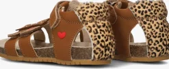 bruine shoesme platte sandalen bi25s006