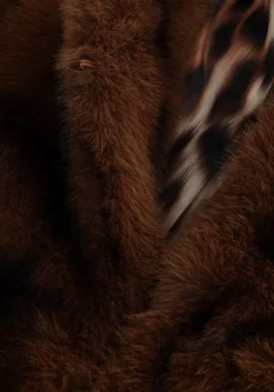 bruine silvian heach faux fur jas gpa24104pl