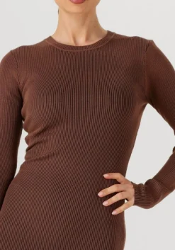 bruine silvian heach maxi jurk midi dress szabo