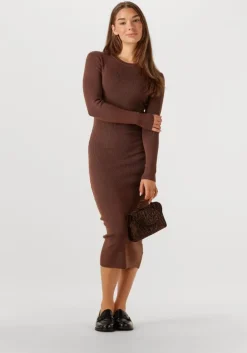 bruine silvian heach maxi jurk midi dress szabo