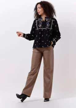 bruine sofie schnoor wijde broek trousers