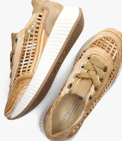 bruine softwaves lage sneakers ariana