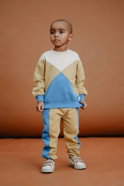 bruine sproet & sprout joggingbroek sweatpants colourblock