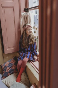 bruine sproet & sprout mini jurk dress terry stripes