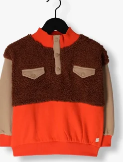 bruine sproet & sprout sweater anorak sweatshirt colourblock