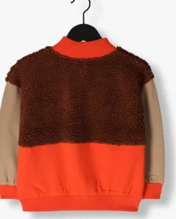 bruine sproet & sprout sweater anorak sweatshirt colourblock