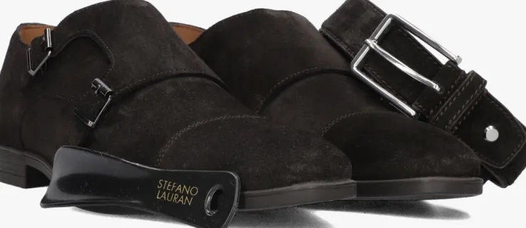 bruine stefano lauran nette schoenen stefano lauran gesp