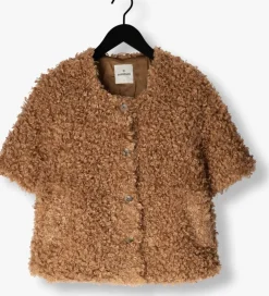 bruine summum gilet jacket faux fur
