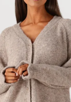 bruine summum vest cardigan cozy melange lurex knit