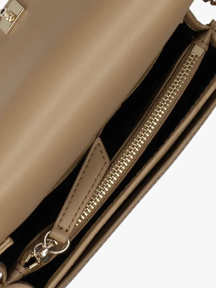 bruine tommy hilfiger schoudertas th heritage saddle bag