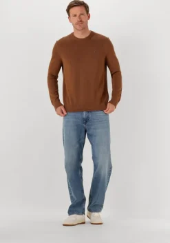 bruine tommy jeans sweater tjm slim ess sweater exts