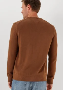 bruine tommy jeans sweater tjm slim ess sweater exts