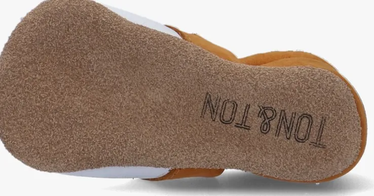 bruine ton & ton pantoffels mae