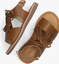 bruine ton & ton sandalen karyna