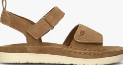 bruine ugg platte sandalen goldenstar