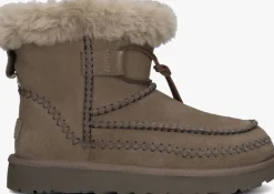 bruine ugg vachtlaarzen classic mini alpine