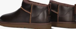 bruine ugg vachtlaarzen classic ultr mini lthr