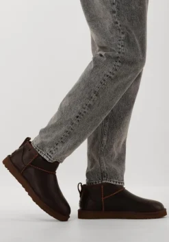 bruine ugg vachtlaarzen classic ultr mini lthr