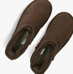 bruine ugg vachtlaarzen w classic mini platform