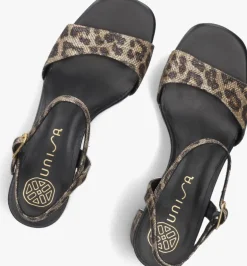 bruine unisa sandalen met hak moraty