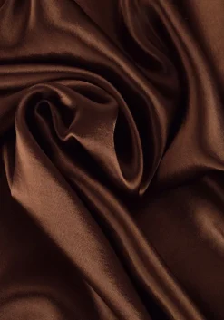 bruine vanilia midirok bias satin skirt