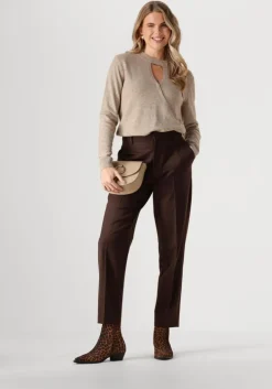 bruine vanilia pantalon decostitch jeans
