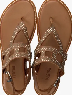 bruine verton platte sandalen s-10262