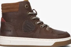 bruine vingino hoge sneakers sil mid