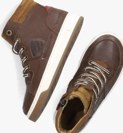 bruine vingino hoge sneakers sil mid
