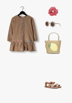 bruine your wishes mini jurk wavy flowy dress