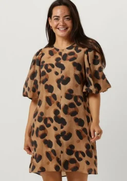 camel by-bar mini jurk arya cheeta dress